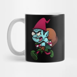 Evil Christmas Elf Stealing Presents Mug